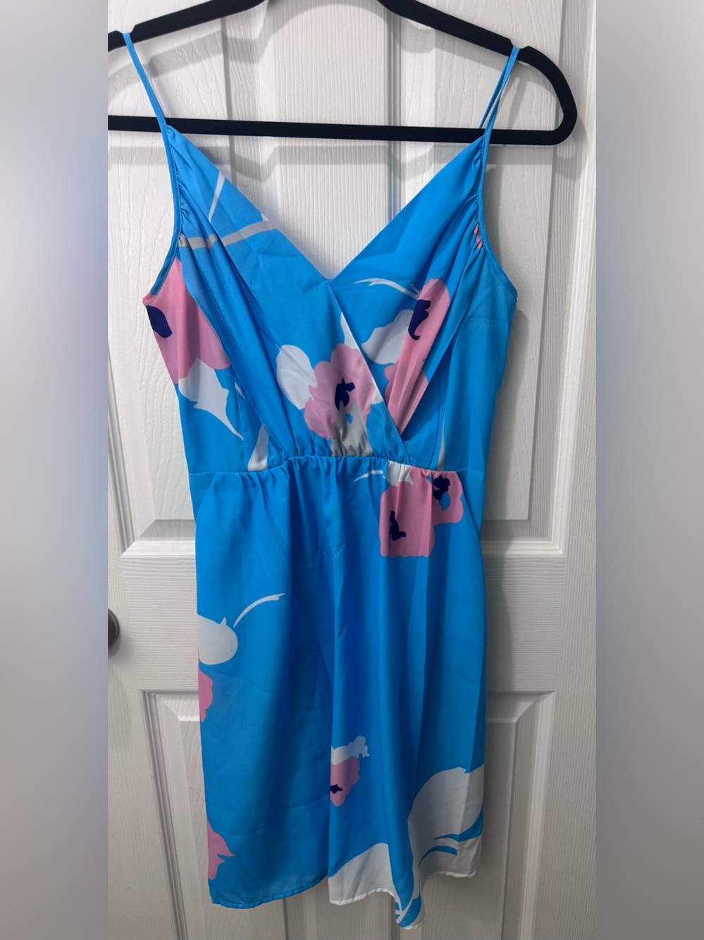 Yumi Kim Blue and Pink Printed Dress size small 6 has pockets